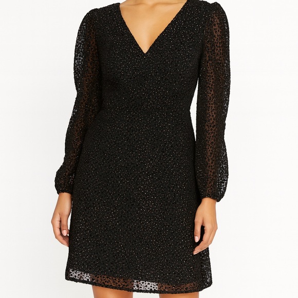 A Loves A Black Long Sleeve Dress Size 10 NWT Party Cocktail Evening - Picture 1 of 9